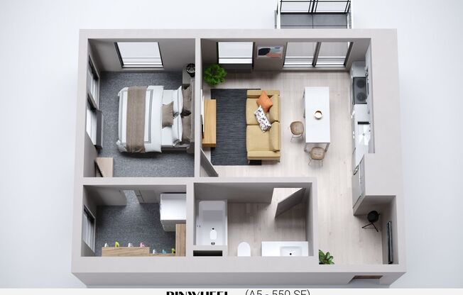 1 bed, 1 bath, 550 sqft, $1,525, Unit 311