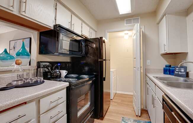 Spacious Kitchen With Pantry Cabinet at Indian Creek Apartments, Carrollton, Texas