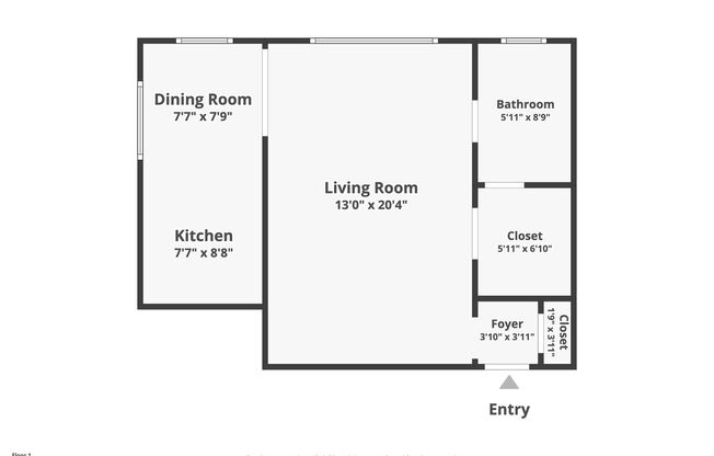 Studio, 1 bath, $1,245, Unit 08