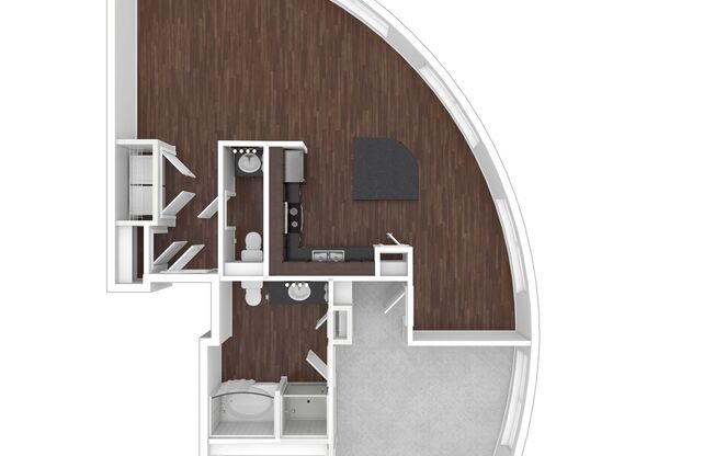 1 bed, 1.5 baths, 1,137 sqft, $2,025