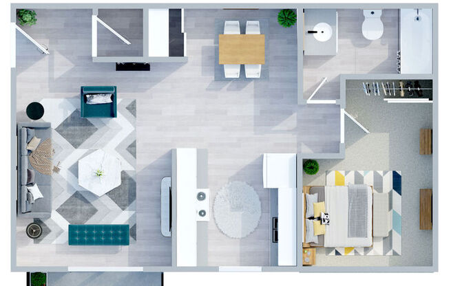1 bed, 1 bath, 627 sqft, $1,495