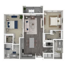 2 beds, 2 baths, 1,122 sqft, $1,790