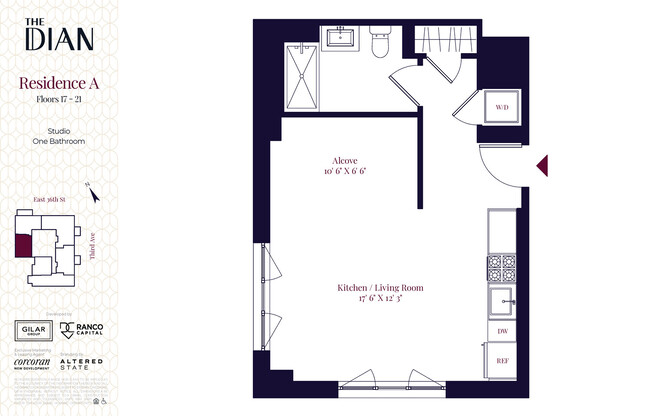 Studio, 1 bath, $6,250, Unit PHA