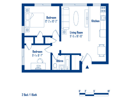 2 beds, 1 bath, $1,450