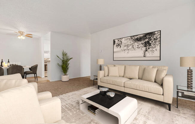 Modern Living Room at The Ridge at Bellevue, Washington, 98005