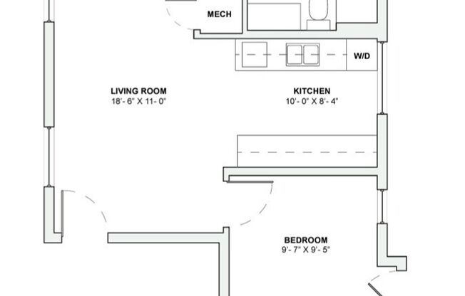 1 bed, 1 bath, 650 sqft, $1,095, Unit 601 - Unit 204 A650