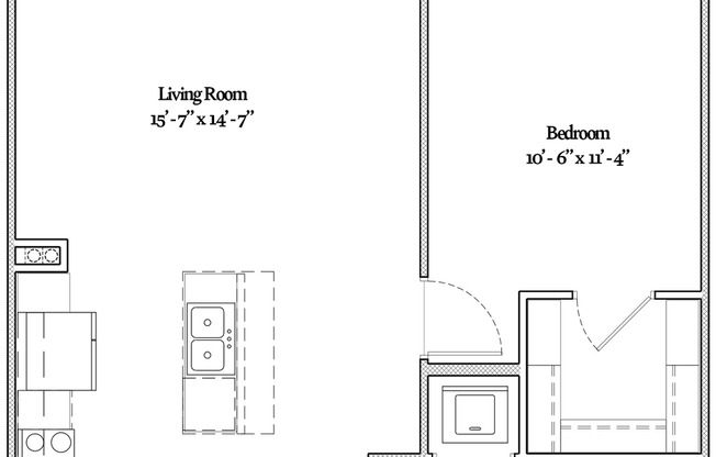 1 bed, 1 bath, 728 sqft, $1,295, Unit YH-1030