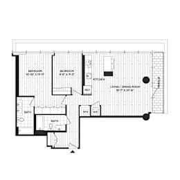 2 beds, 2 baths, 1,152 sqft, $4,530