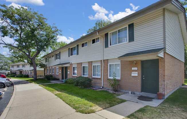 Townhome apartment home exterior