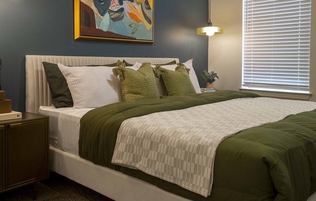 Experience restful retreats in Modera Garden Oaks' spacious bedrooms, complete with large custom closets for ample storage.