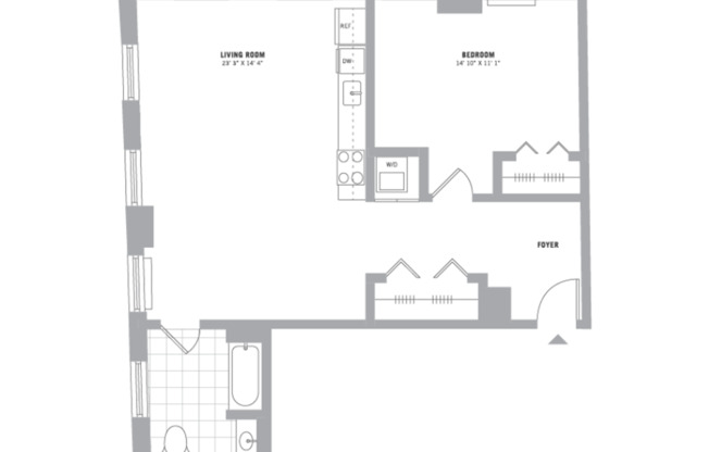 1 bed, 1 bath, 992 sqft, $2,575, Unit 210-502