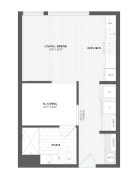 Studio, 1 bath, 540 sqft, $2,208