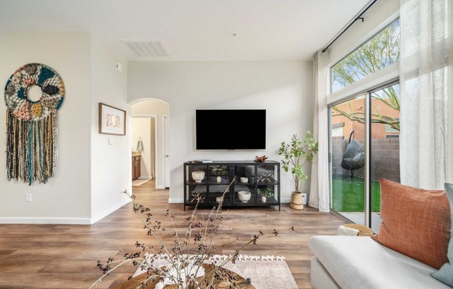Spacious Livingroom with Backyard Access at Avilla Marana Apartment Homes in Tucson Arizona