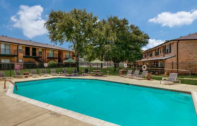 the swimming pool at our apartments