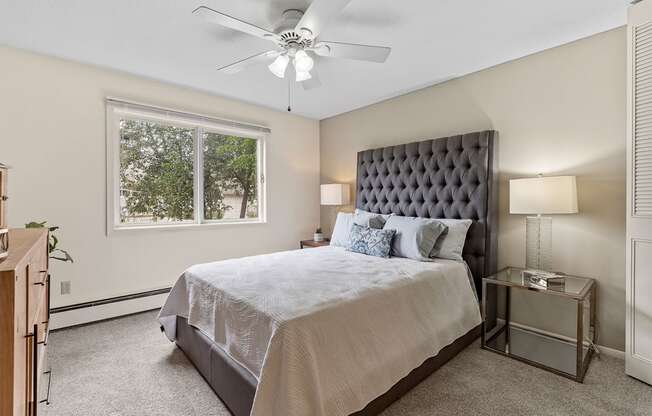 bedroom with bed and window