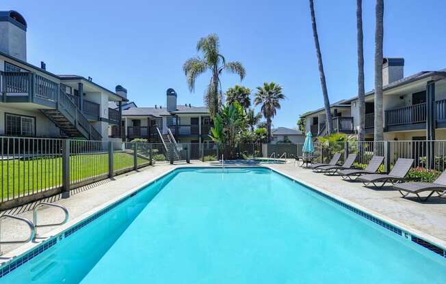 the swimming pool at the falls at rolland park apartments fl