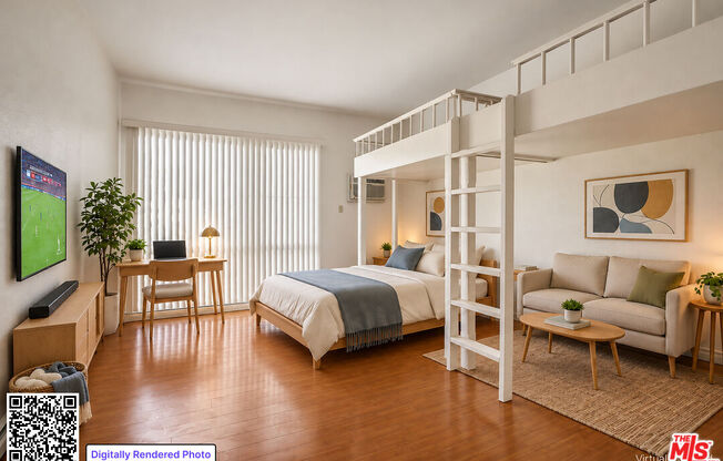 Studio, 1 bath, 388 sqft, $2,300, Unit 522