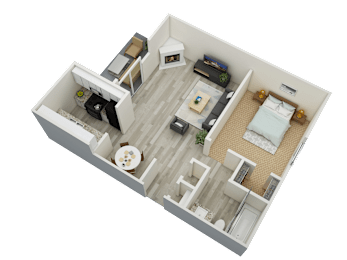 1 bed, 1 bath, 660 sqft, $1,124