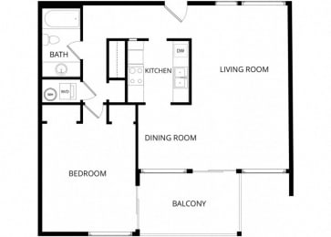 1 bed, 1 bath, 779 sqft, $1,985