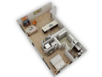 Studio, 1 bath, 689 sqft, $1,795
