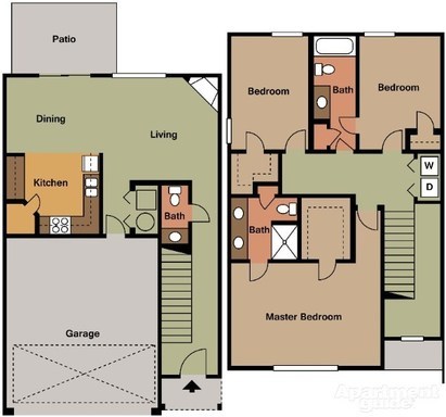 3 beds, 2.5 baths, 1,536 sqft, $1,499, Unit Unit 155