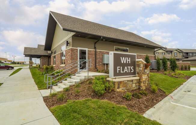 Exterior view of WH Flats new luxury apartments in south Lincoln NE 68516