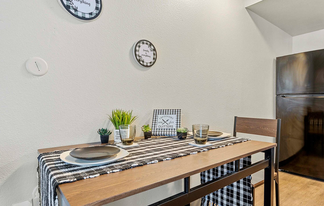 Experience intimate dining with modern charm in this well-designed nook.