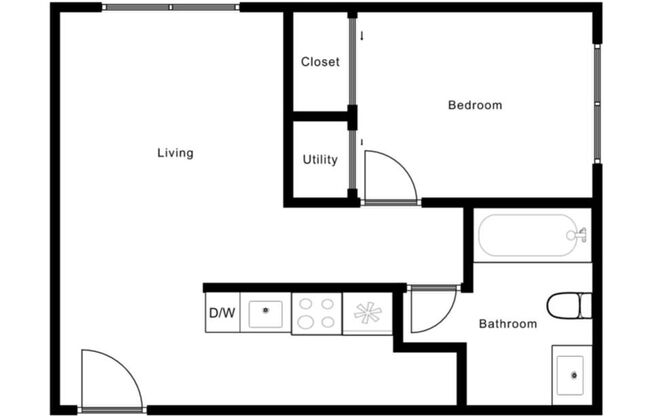 1 bed, 1 bath, 430 sqft, $1,099, Unit 31