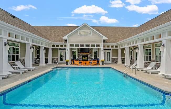 Sparkling Outdoor Pool with Expansive Sundeck