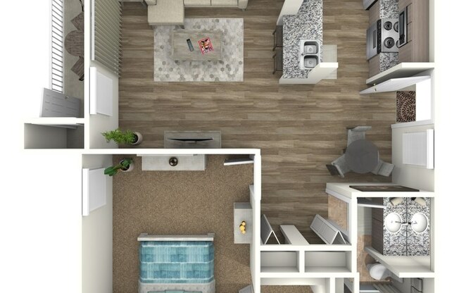 1 bed, 1 bath, 683 sqft, $1,199