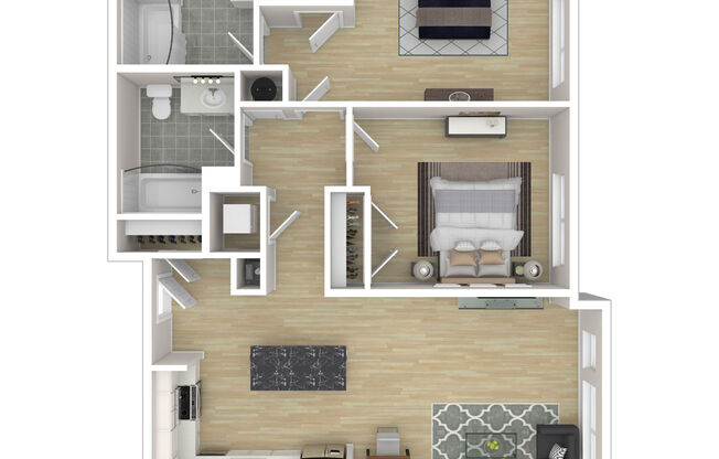 2 beds, 2 baths, 995 sqft, $5,390