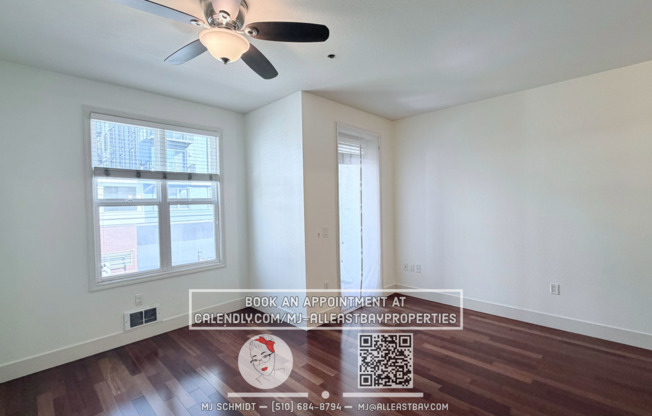 3-bed, 1.5-bath two-story condo, with rich hardwood floors, a modern kitchen, and spacious bedrooms with natural light. located above bustling Bay St. with shopping and restaurants steps away.