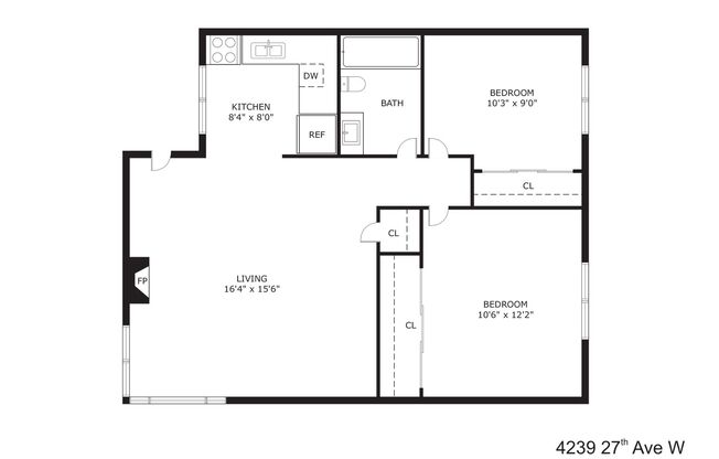 2 beds, 1 bath, 850 sqft, $1,995