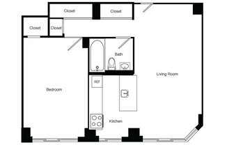 1 bed, 1 bath, 678 sqft, $3,734, Unit S20M