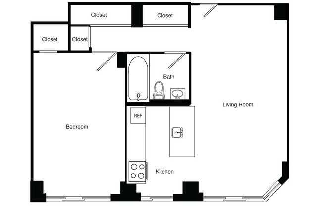 1 bed, 1 bath, 587 sqft, $4,098, Unit S09N