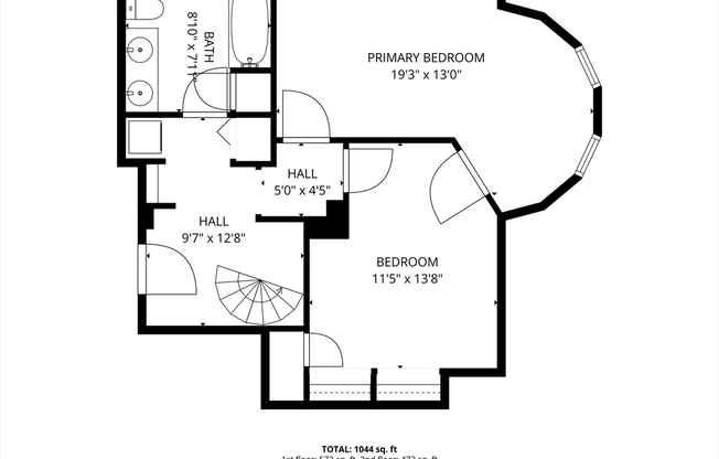 2 beds, 1 bath, 1,037 sqft, $4,600, Unit 104