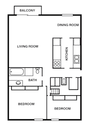 2 beds, 1 bath, 980 sqft, $1,030