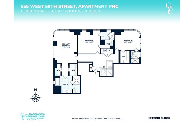 4 beds, 4 baths, 3,369 sqft, $34,000, Unit PHC