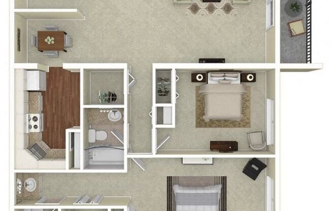 2 beds, 2 baths, 1,113 sqft, $1,728