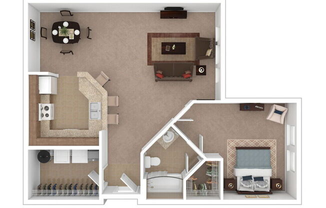 1 bed, 1 bath, 823 sqft, $1,355
