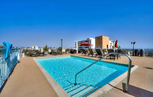 Picturesque Pool And Cabana Setting at La Vista Terrace, Hollywood, CA, 90046