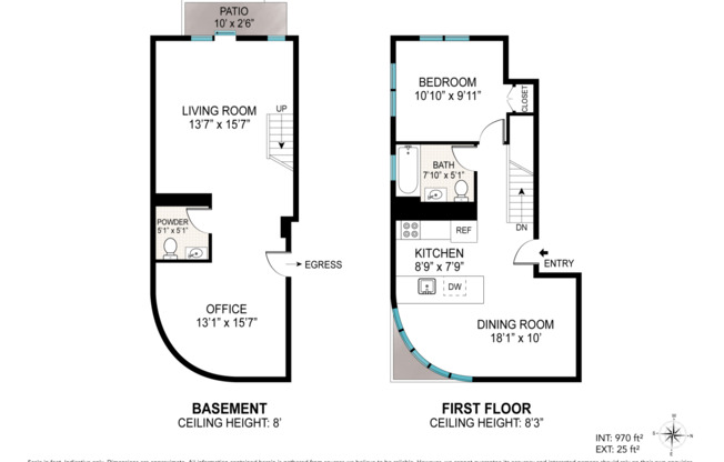 1 bed, 1.5 baths, 1,044 sqft, $3,750, Unit 1A