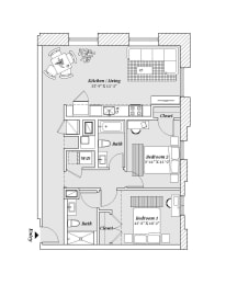 2 beds, 2 baths, 1,117 sqft, $2,030