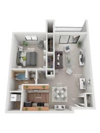 1 bed, 1 bath, 770 sqft, $2,401