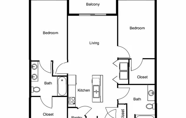 2 beds, 2 baths, 1,034 sqft, $1,875, Unit 2987-110