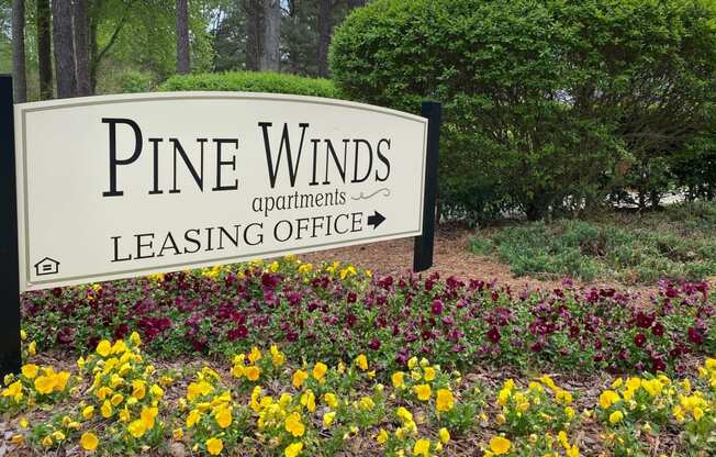 Pine Winds Sign