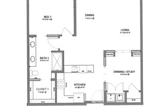 1 bed, 1 bath, 903 sqft, $2,754, Unit 322