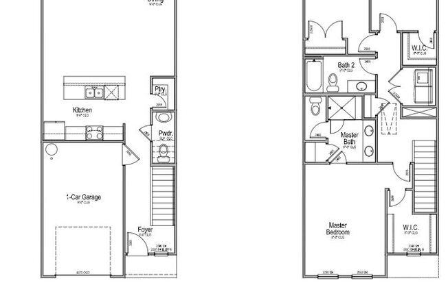 the floor plans for the first and second floors of the house