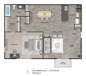 1 bed, 1 bath, 720 sqft, $1,055