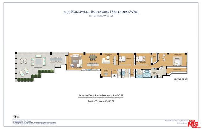 3 beds, 4 baths, 3,820 sqft, $24,900, Unit PHW